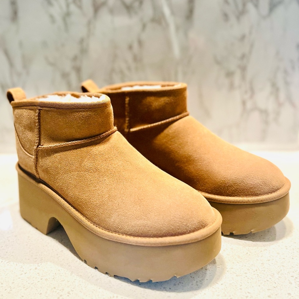 UGG  Mini New Heights Suede Ankle Boots